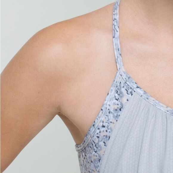 LULULEMON | No Limits Layered Tank Top Petite Fleur Silver Spoon Women’s Size 4 - Picture 2 of 13